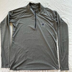 Men's Charcoal Dallas Cowboys River Quarter-Zip Pullover